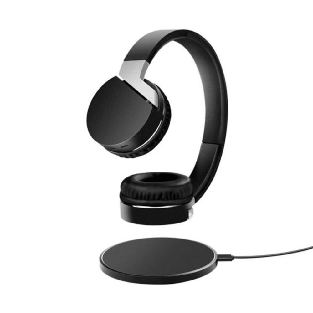 Sharper Image QI-Enabled Wireless Headphones & Charging Pad